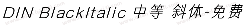 DIN Blackltalic 中等 斜体字体转换